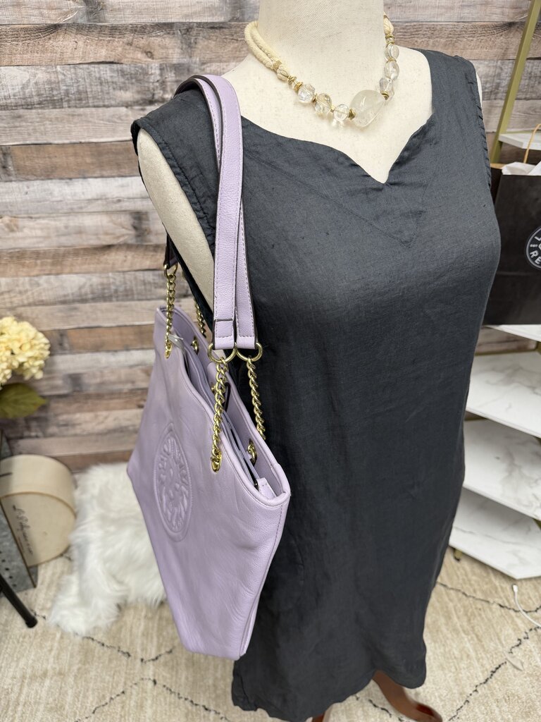 Anne Klein Leo Legacy Lavender Tote Handbag Made Of Vegan Leather