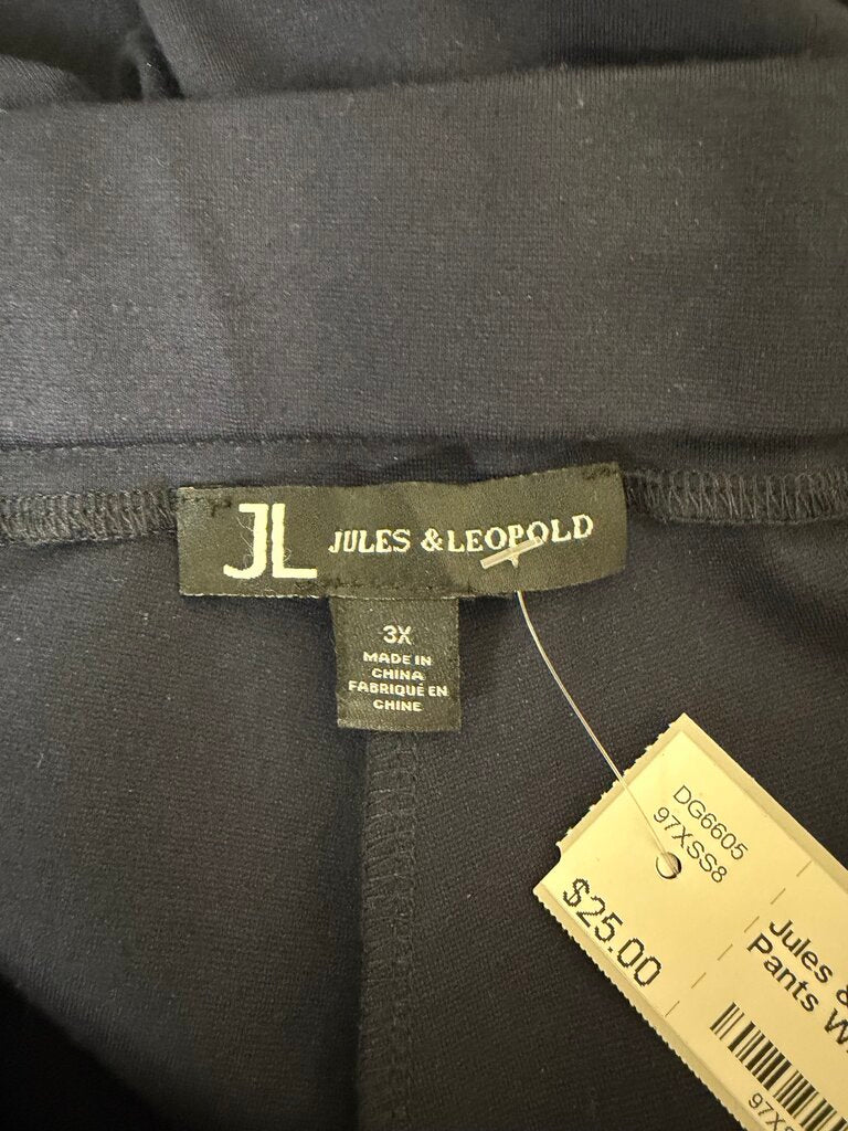 Jules & Leopold Navy Dress Pants With Gold Buttons