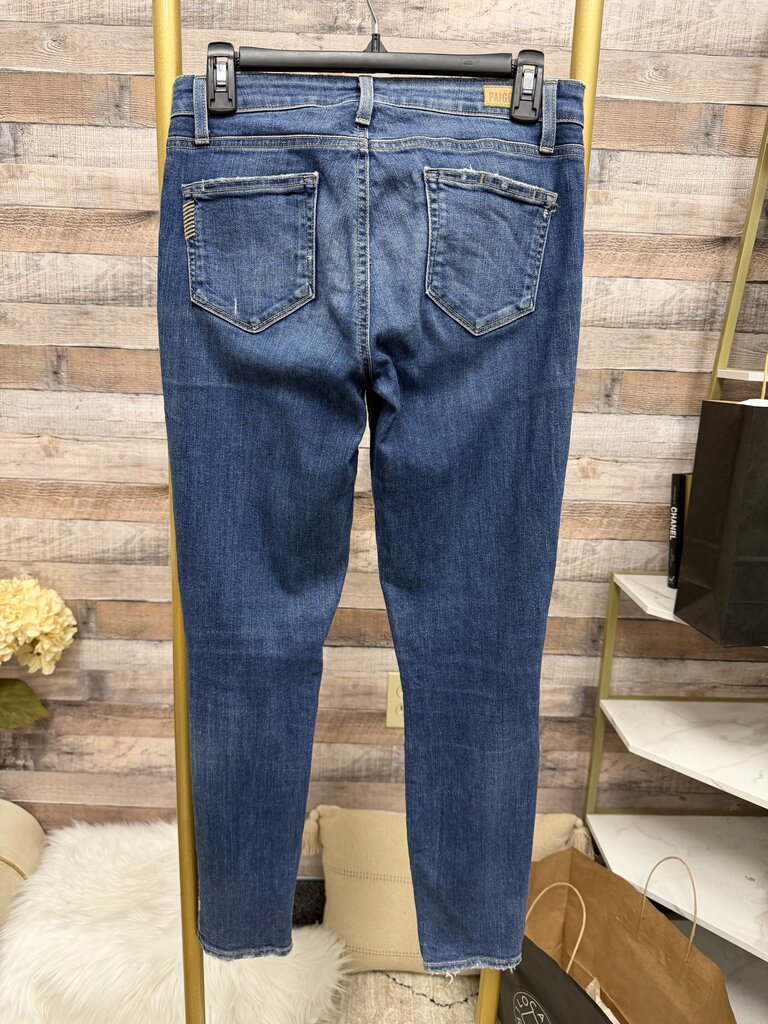 Paige Ankle Skinny Raw Hem Denim