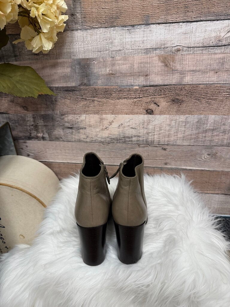 Tory Burch Taupe Leather Ankle Booties