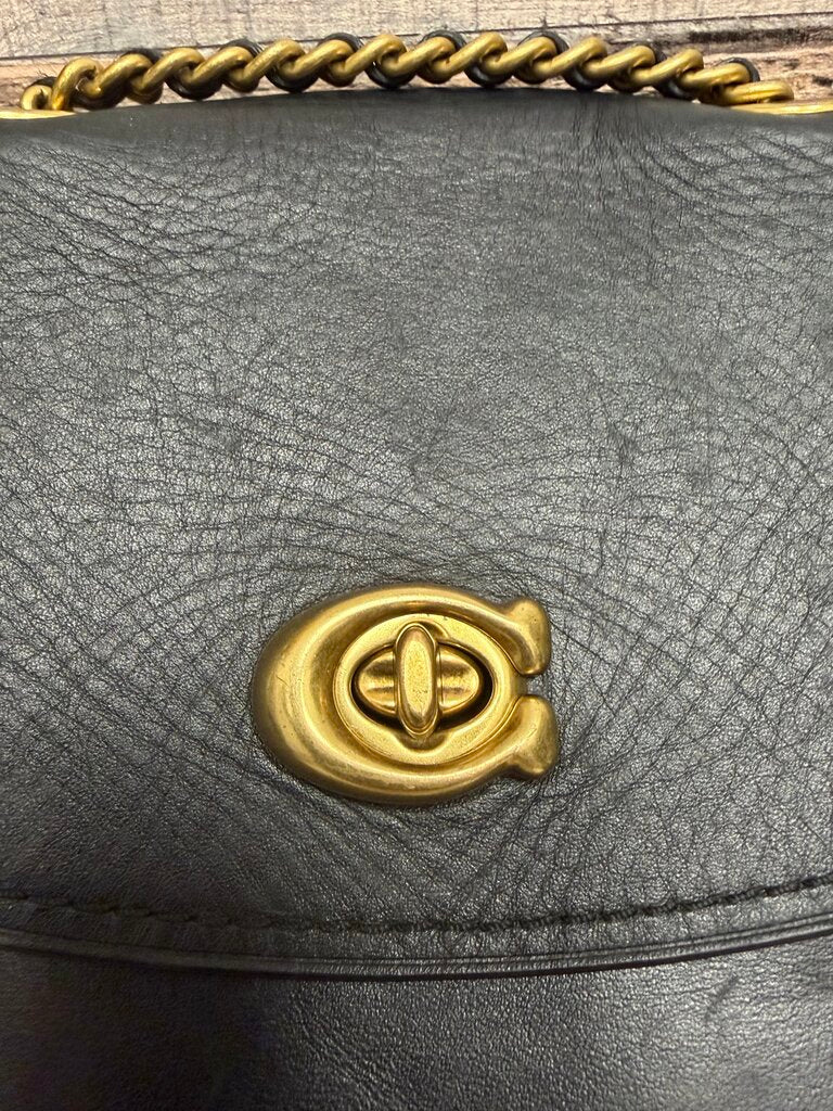 Coach Black Leather Parker Convertible Backpack