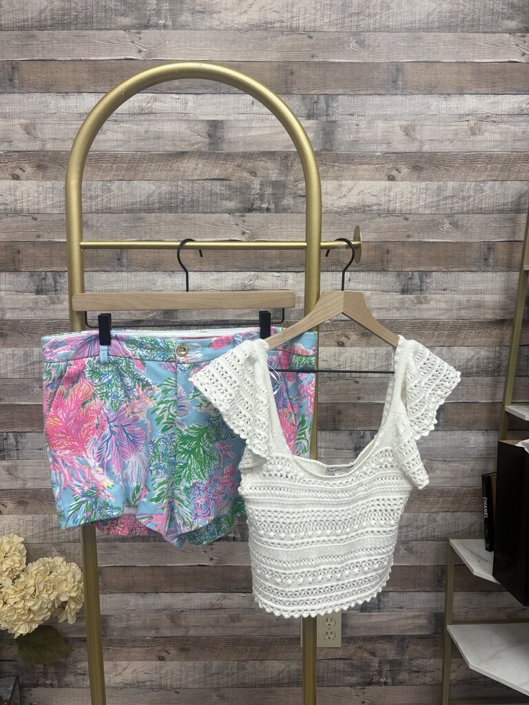 Lilly Pulitzer Cay To My Heart Print Knit Shorts
