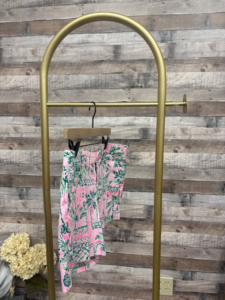 Lilly Pulitzer Pink Tropical Palm Print Shorts