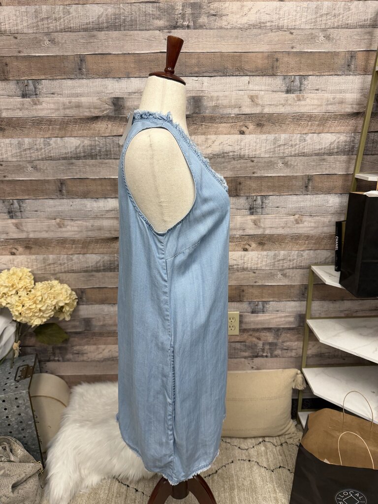 Tommy Bahama Blue Ruffle Sleeveless Dress