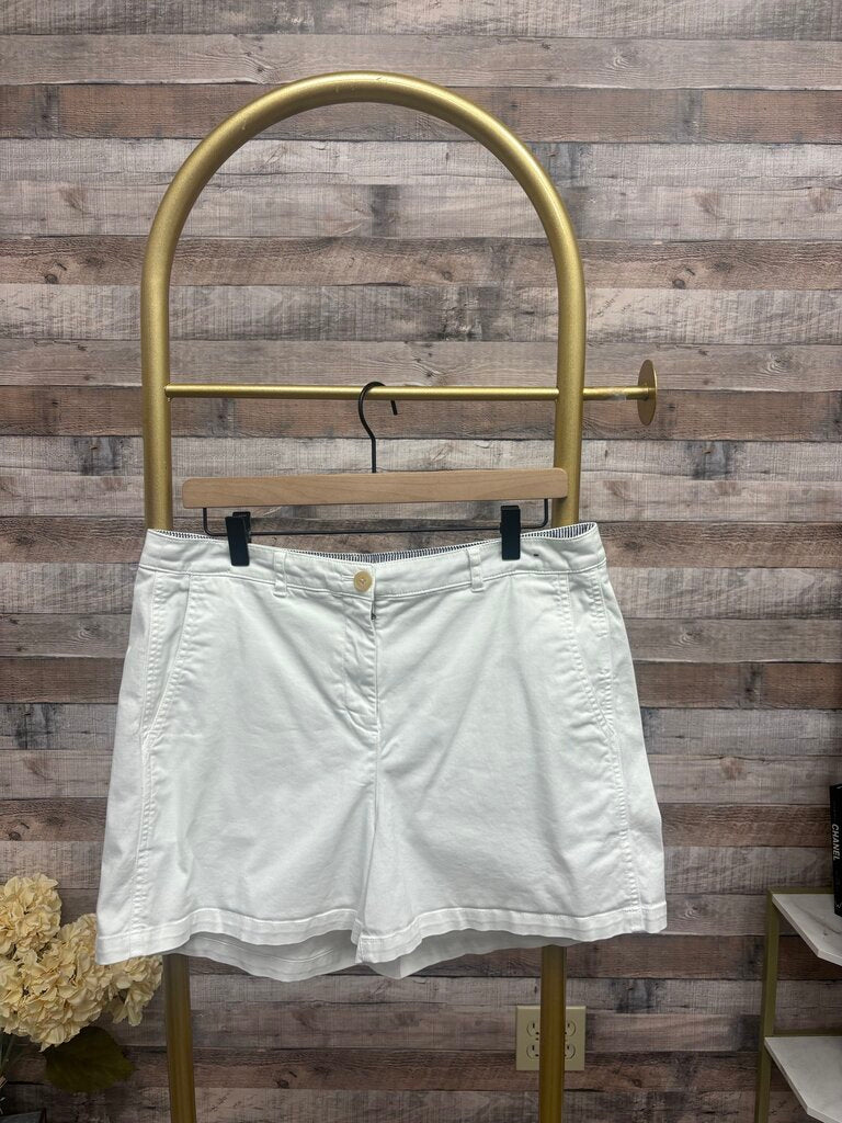 J.Crew White Classic Fibermuda Chino Shorts