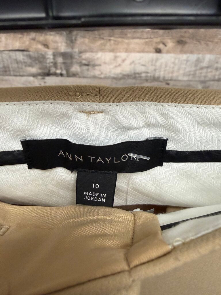 Ann Taylor Tan Straight Leg Dress Pants