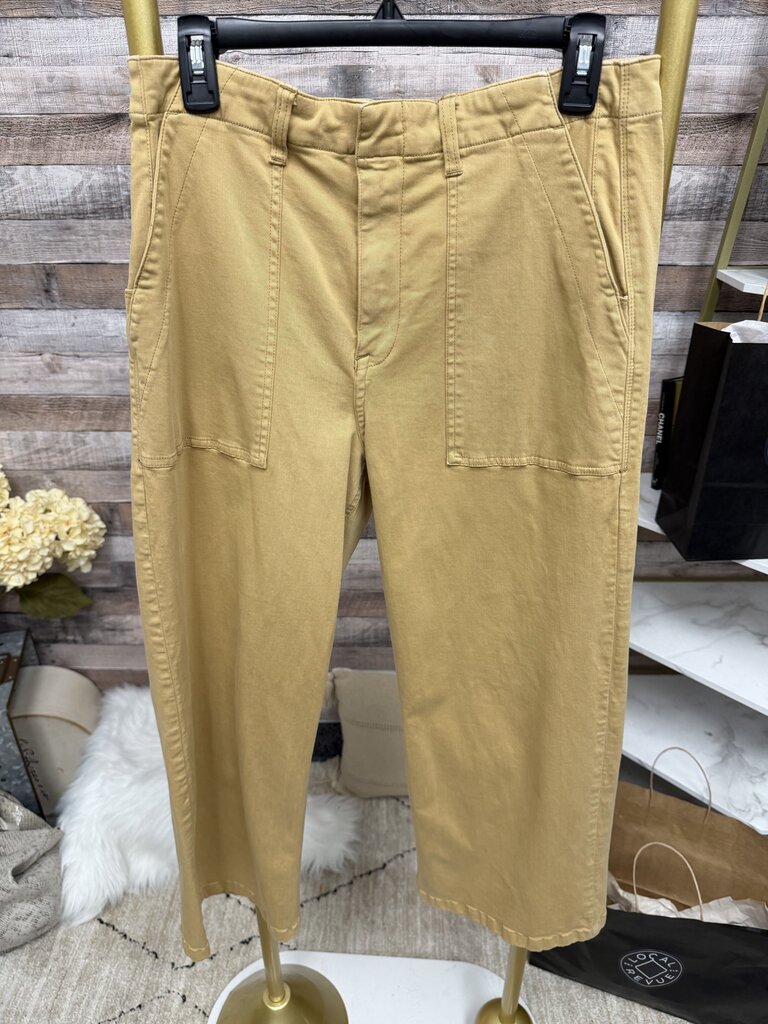 Pistola Yellow Straight Leg Pant With Cargo Pockets