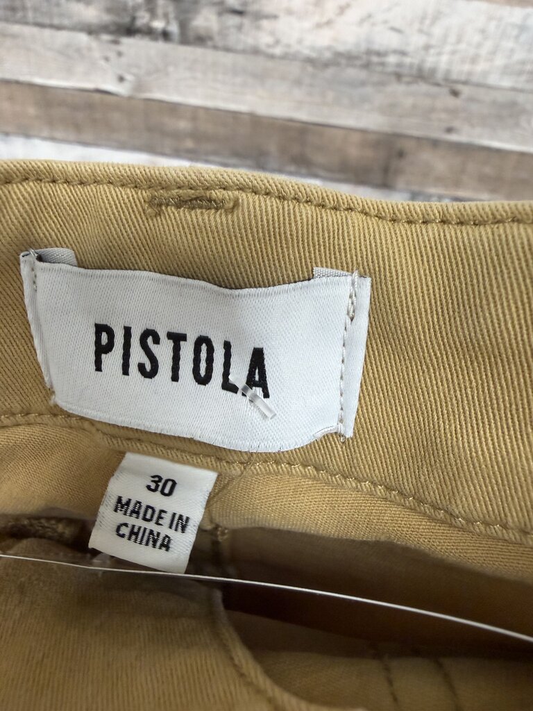 Pistola Yellow Straight Leg Pant With Cargo Pockets