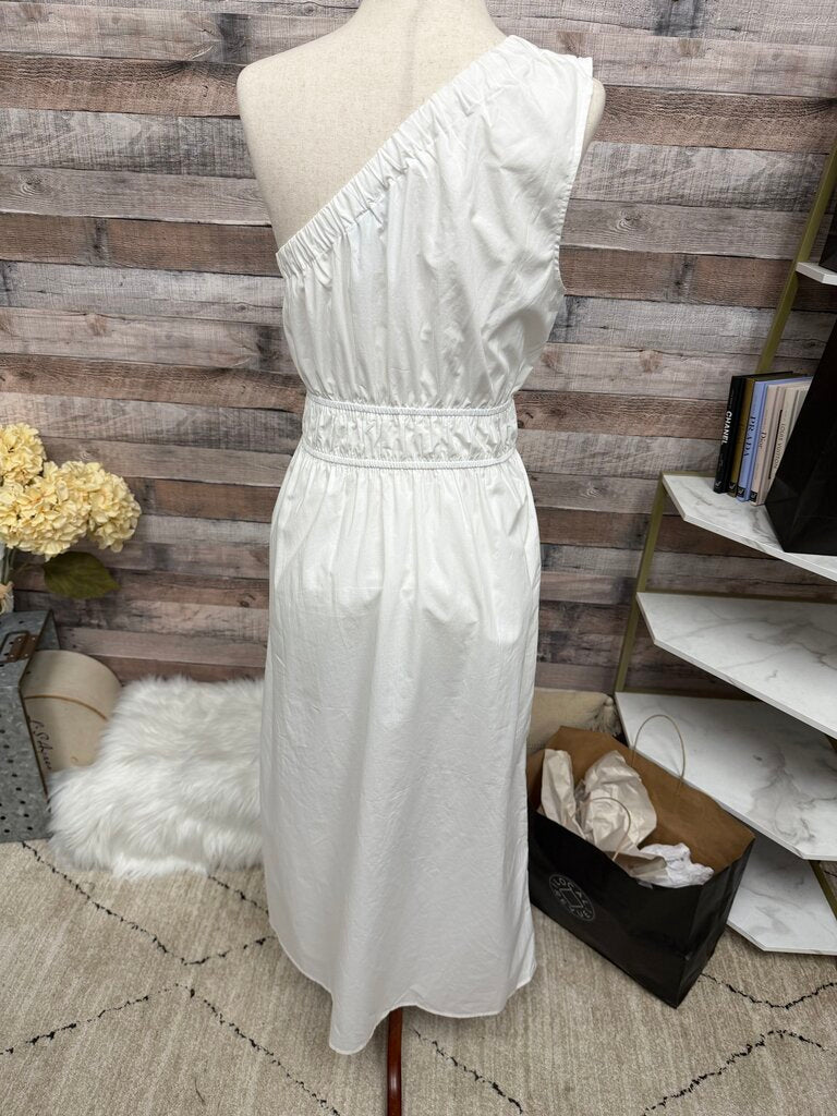 Rails White One Shoulder Midi Dress
