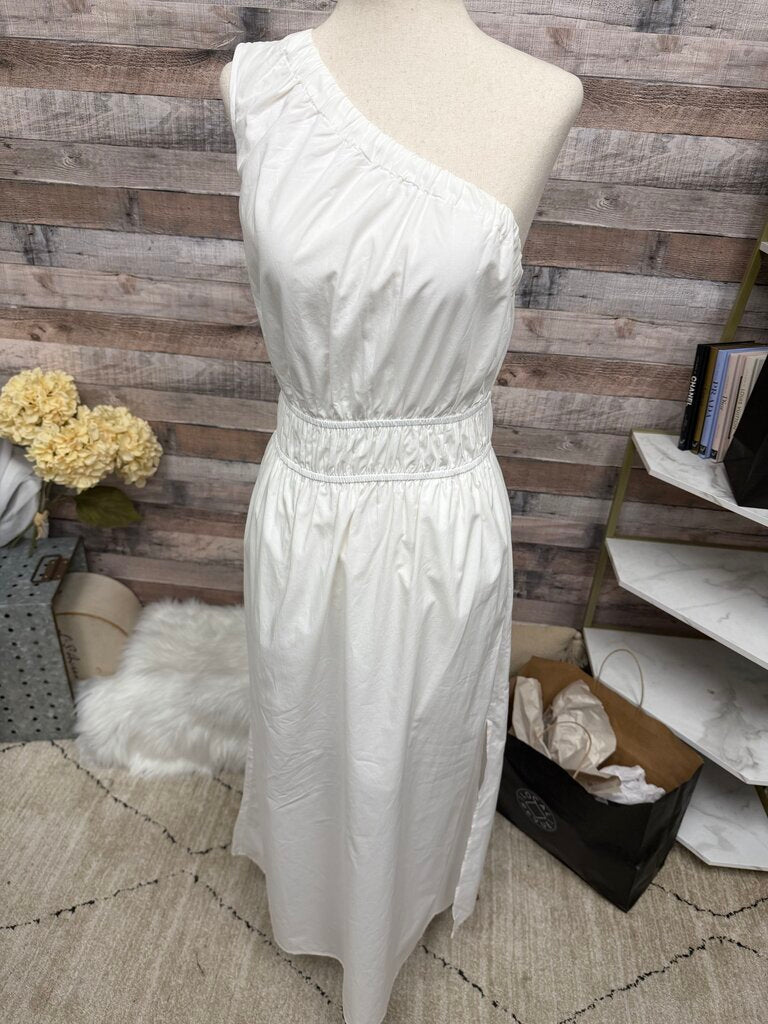 Rails White One Shoulder Midi Dress