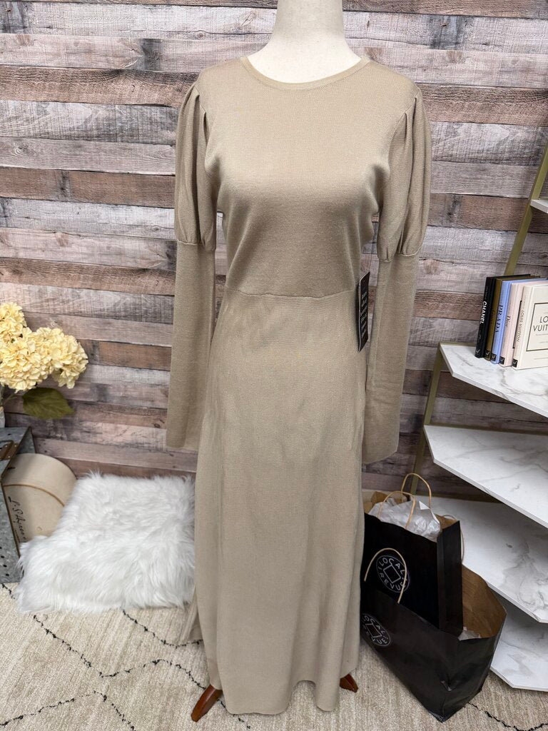 NWT Pomander Place Brown Sweater Dress Knit Fabric Brielle Style
