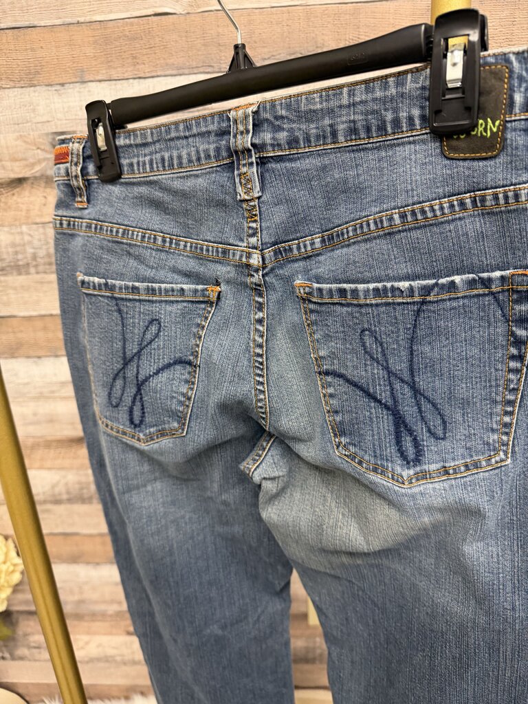 Worn Bootcut/Flare Leg Dark Wash Jeans