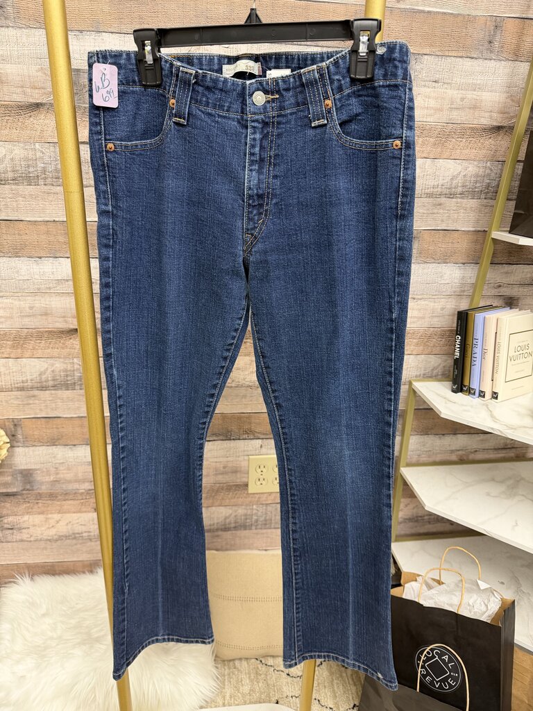 Levi's 535 Dark Wash Navy Bootcut Jeans