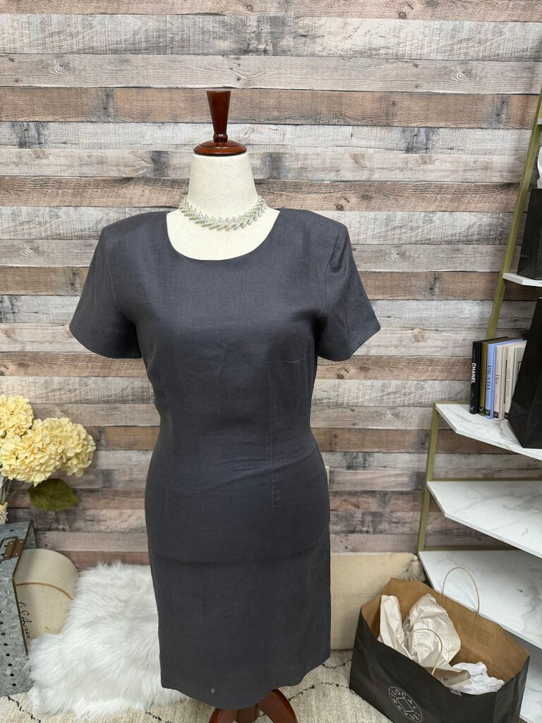 Valerie Stevens Grey Short Sleeve Sheath Dress