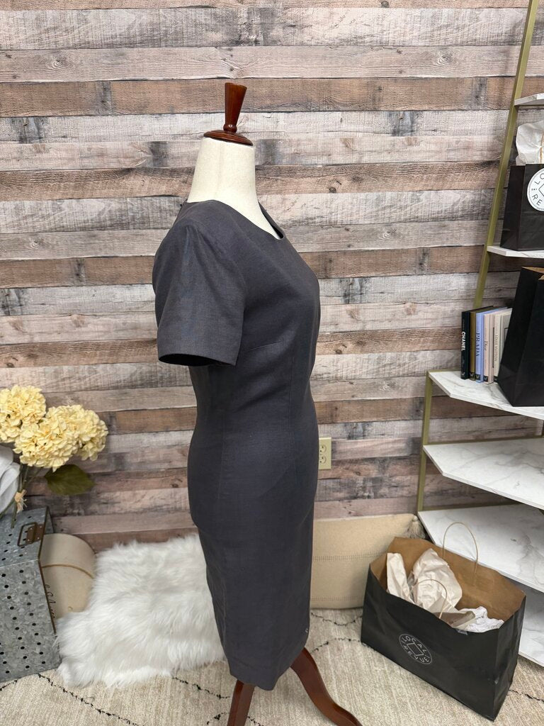 Valerie Stevens Grey Short Sleeve Sheath Dress
