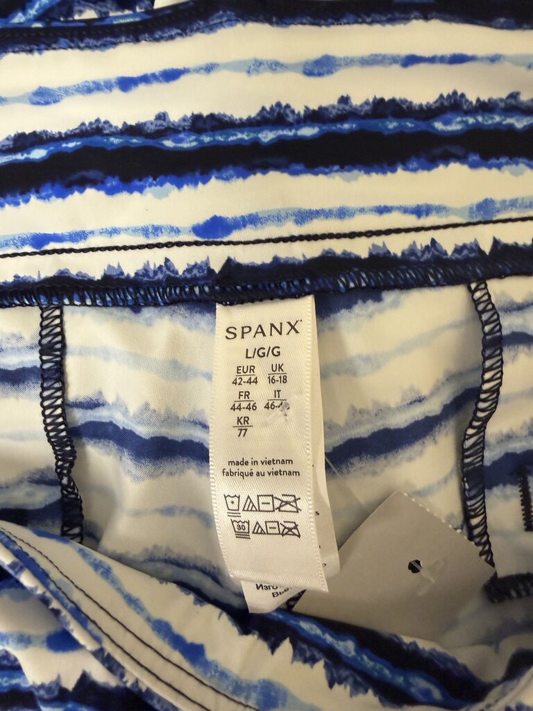 NWT Spanx Blue/White Stripe Design Shorts