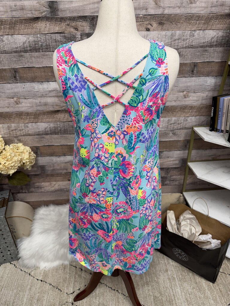 Lilly Pulitzer Multi Color Tropical Print Dress Shift Dress