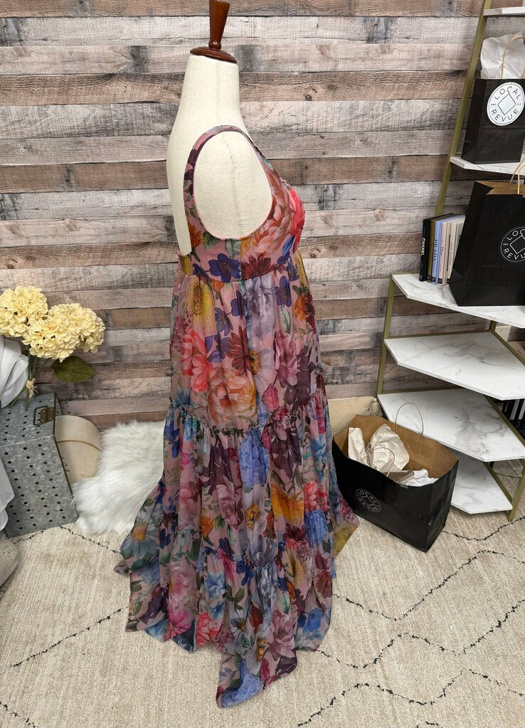 Francesca's Audrey Parks Floral Tiered Maxi