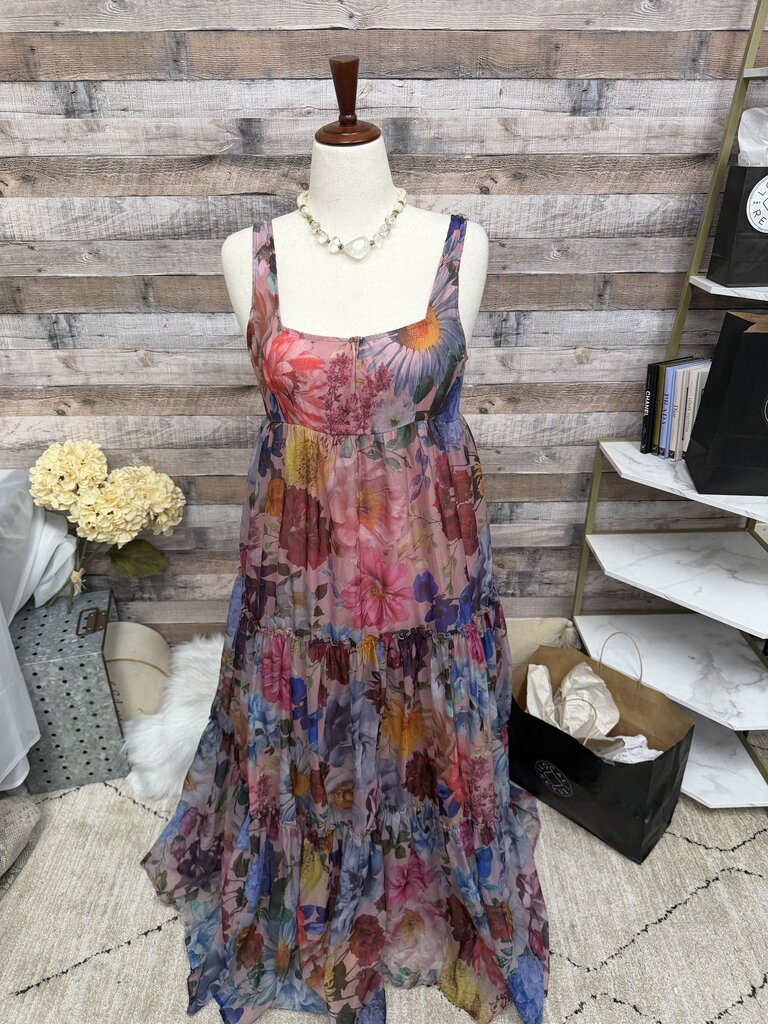 Francesca's Audrey Parks Floral Tiered Maxi