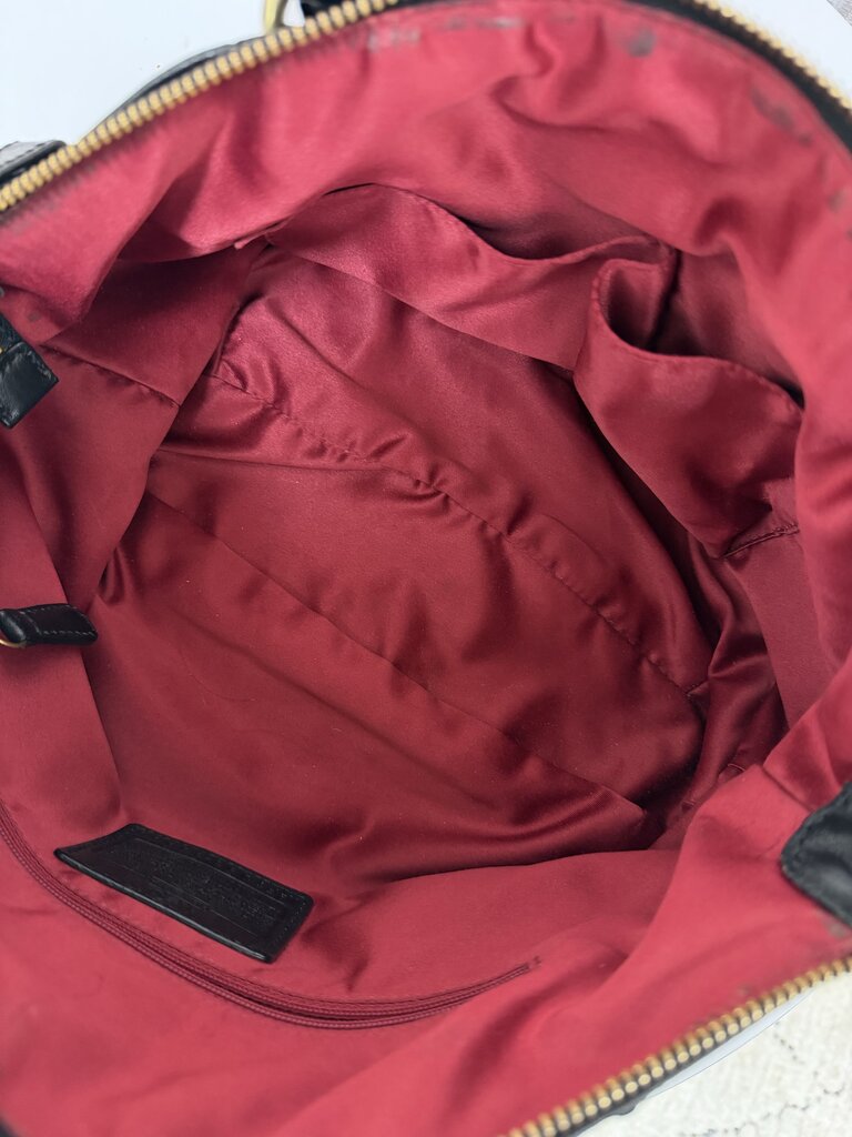 Coach Madison Sophia Vintage Leather Bag Red Lining Gold Hardware