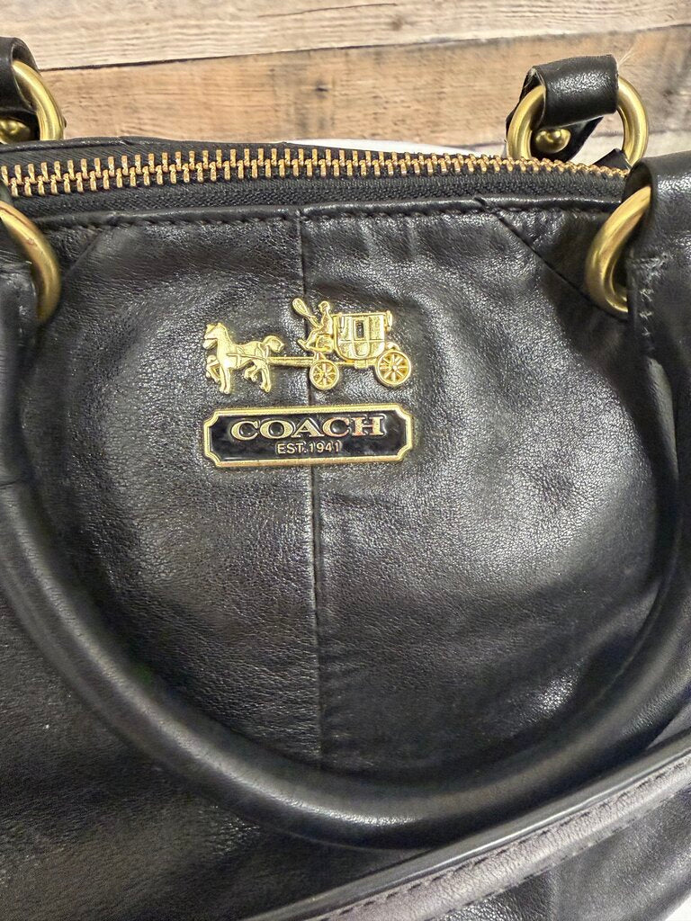 Coach Madison Sophia Vintage Leather Bag Red Lining Gold Hardware