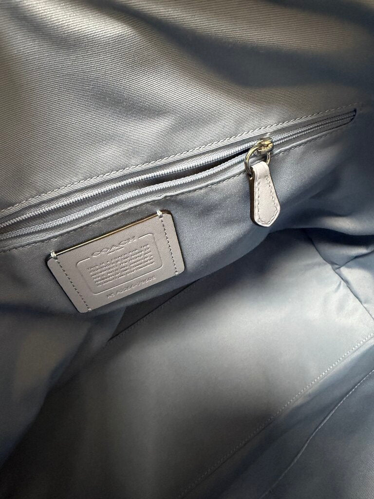 Coach Light Blue Crossgrain Gallery Tote Bag