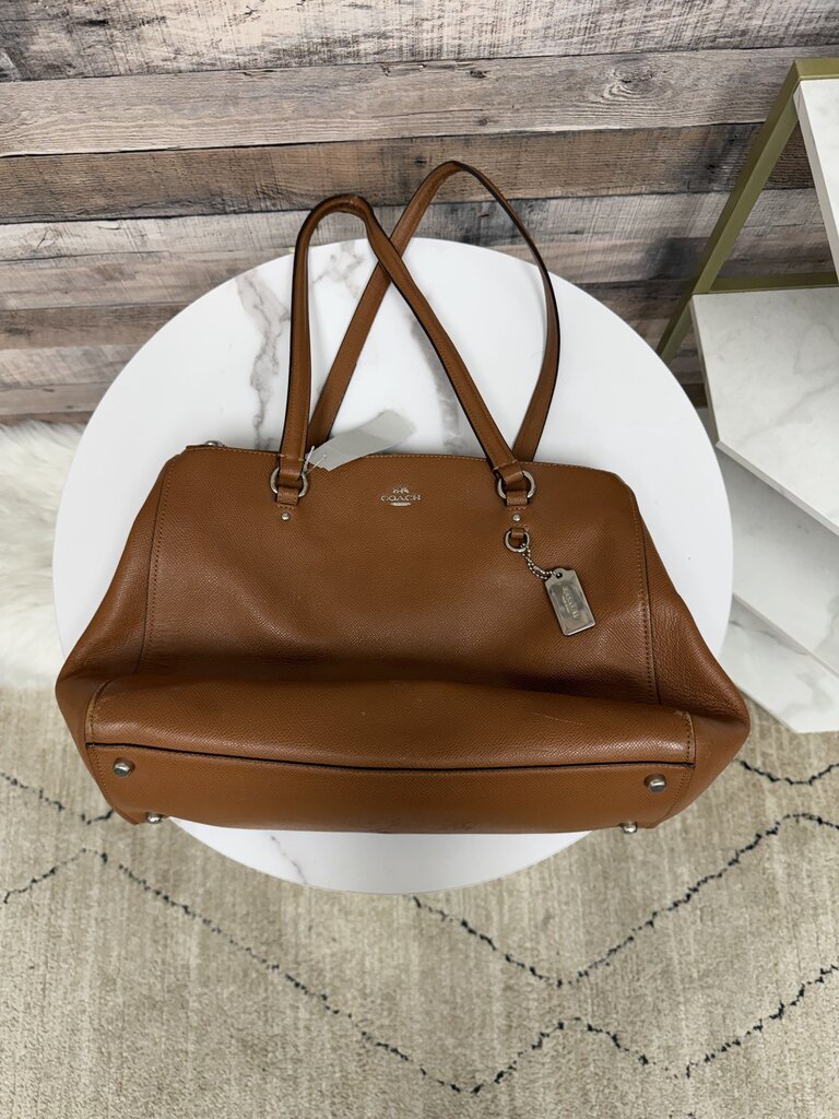 Coach Brown Leather Silver Hardware Handbag