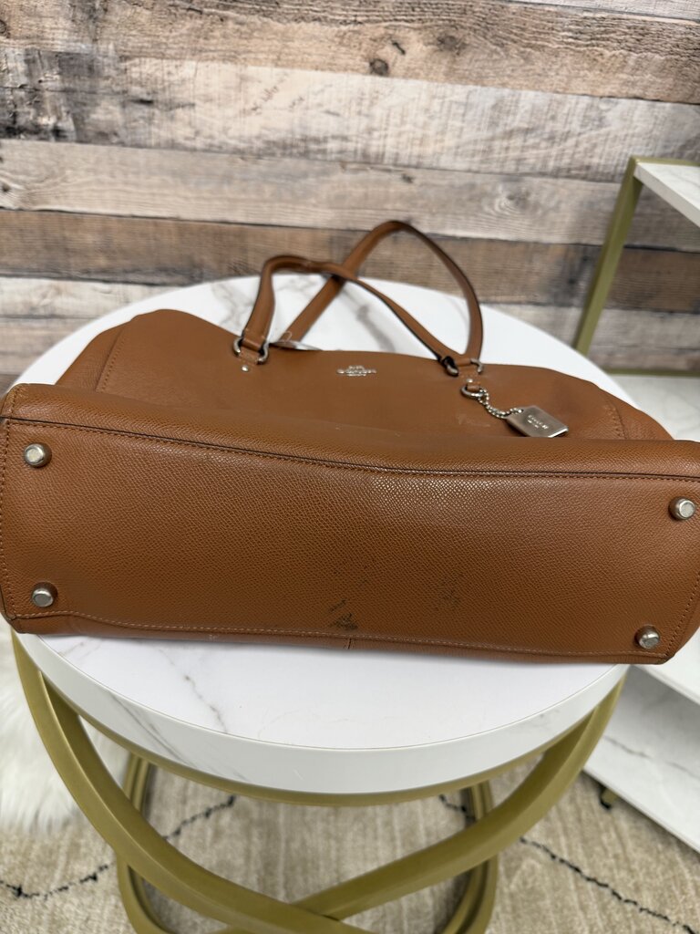 Coach Brown Leather Silver Hardware Handbag