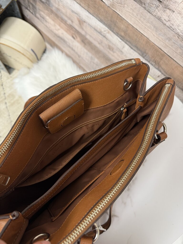 Coach Brown Leather Silver Hardware Handbag