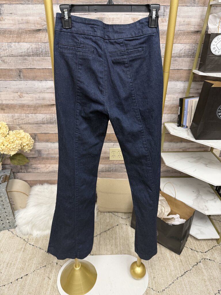 FRAME Straight Leg Dark Wash Trousers
