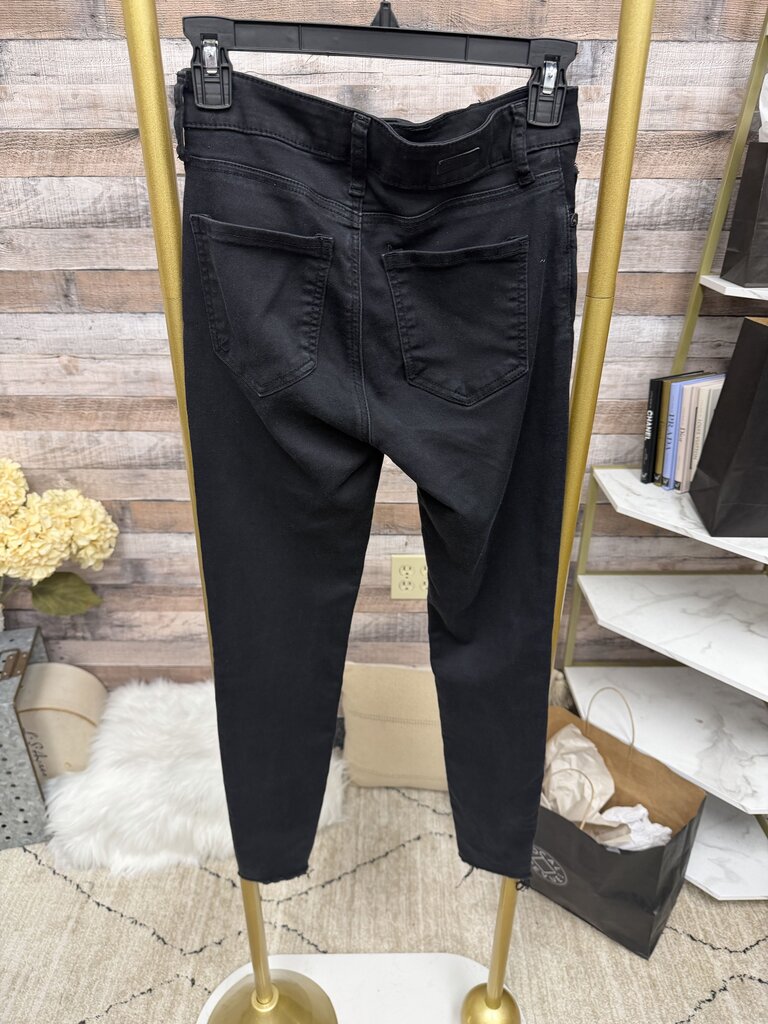 KUT Black Button Fly Anke Skinny Fit Jeans