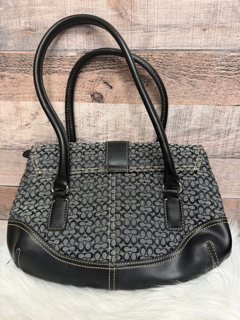 Coach Soho Grey Signature Print Satchel