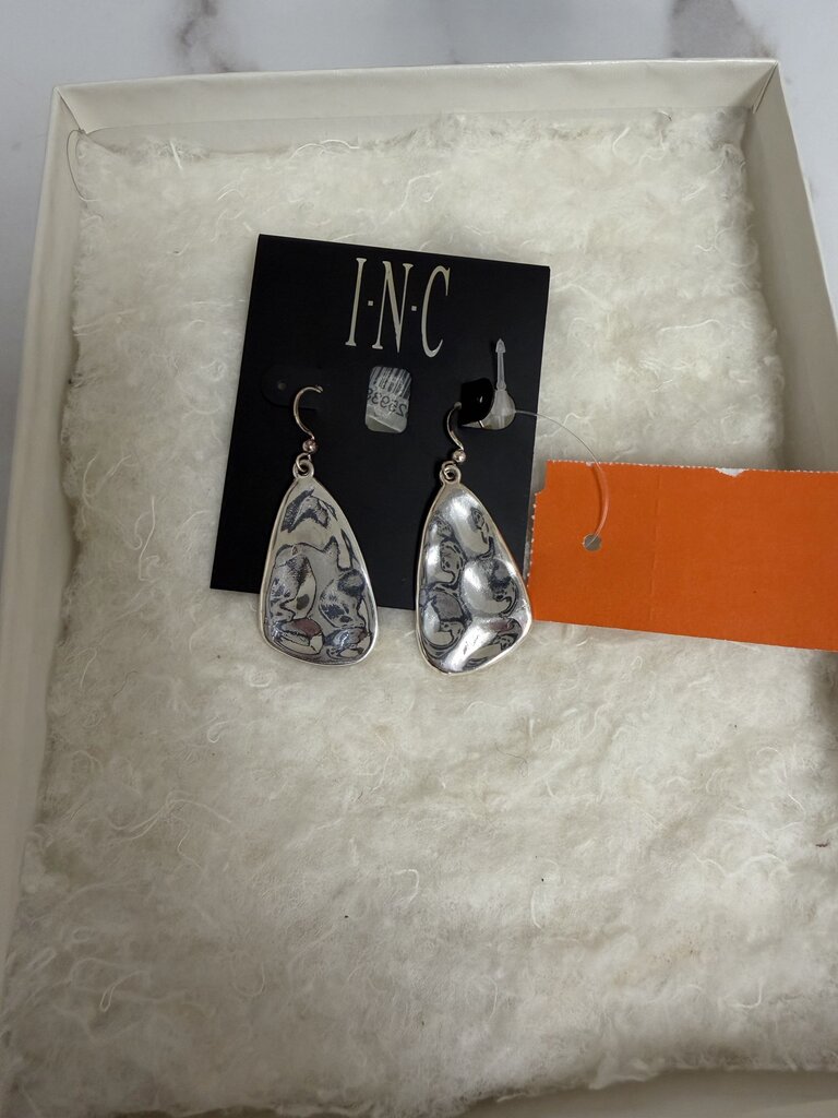 INC International Concepts Silver Drop Earrings