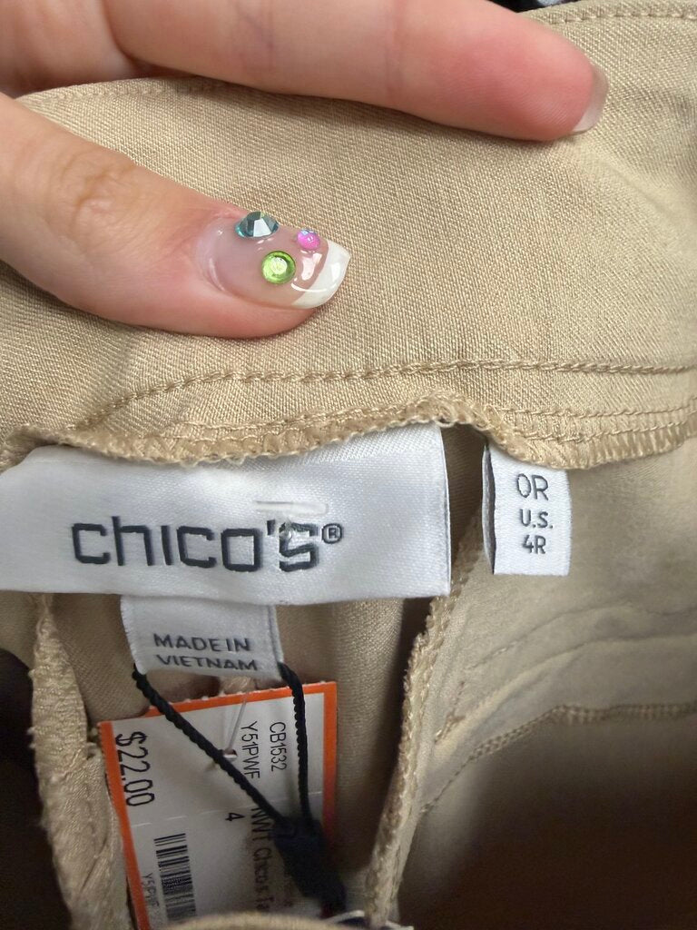 NWT Chico's Tan Capri Pants