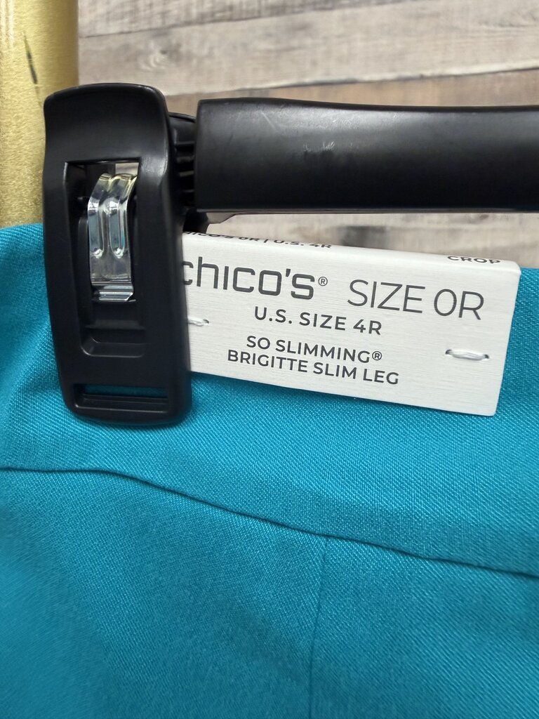 NWT Chico's Teal Pull-On Ankle Pants