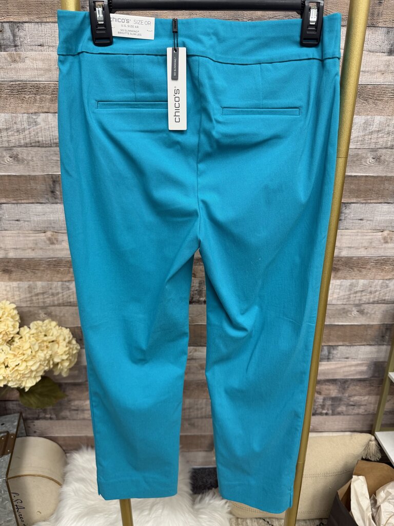 NWT Chico's Teal Pull-On Ankle Pants