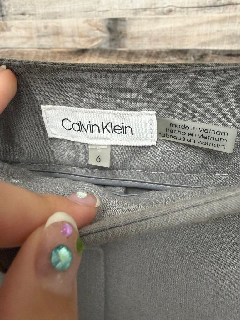 Calvin Klein Grey Zipper Pocket Dress Pants