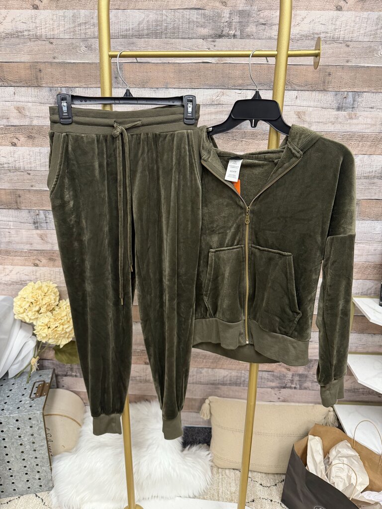 Felina Olive Green Zip Up Hoodie