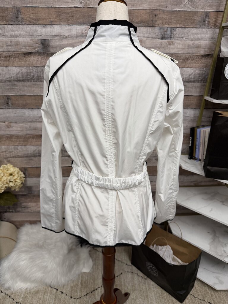 Vince Camuto White With Black Trime Jacket