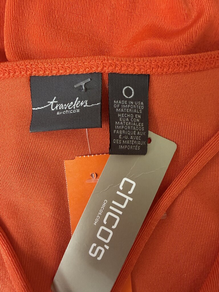 NWT Talbots Orange Knit V-Neck Top
