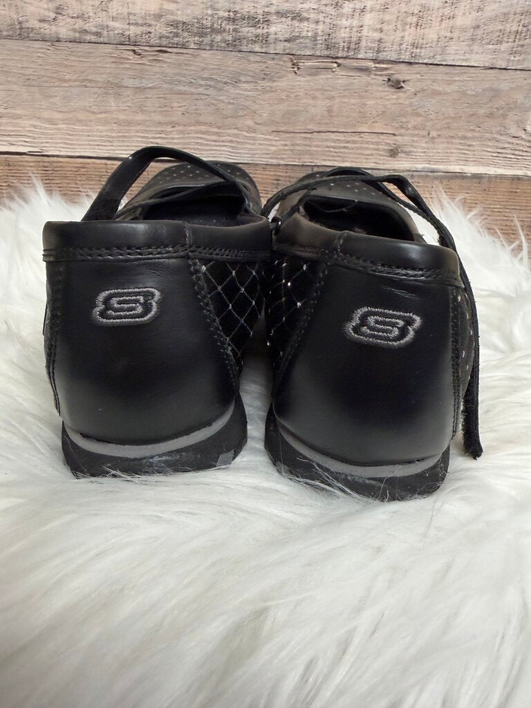 Mary Jane Sketchers Black Embellished Flats