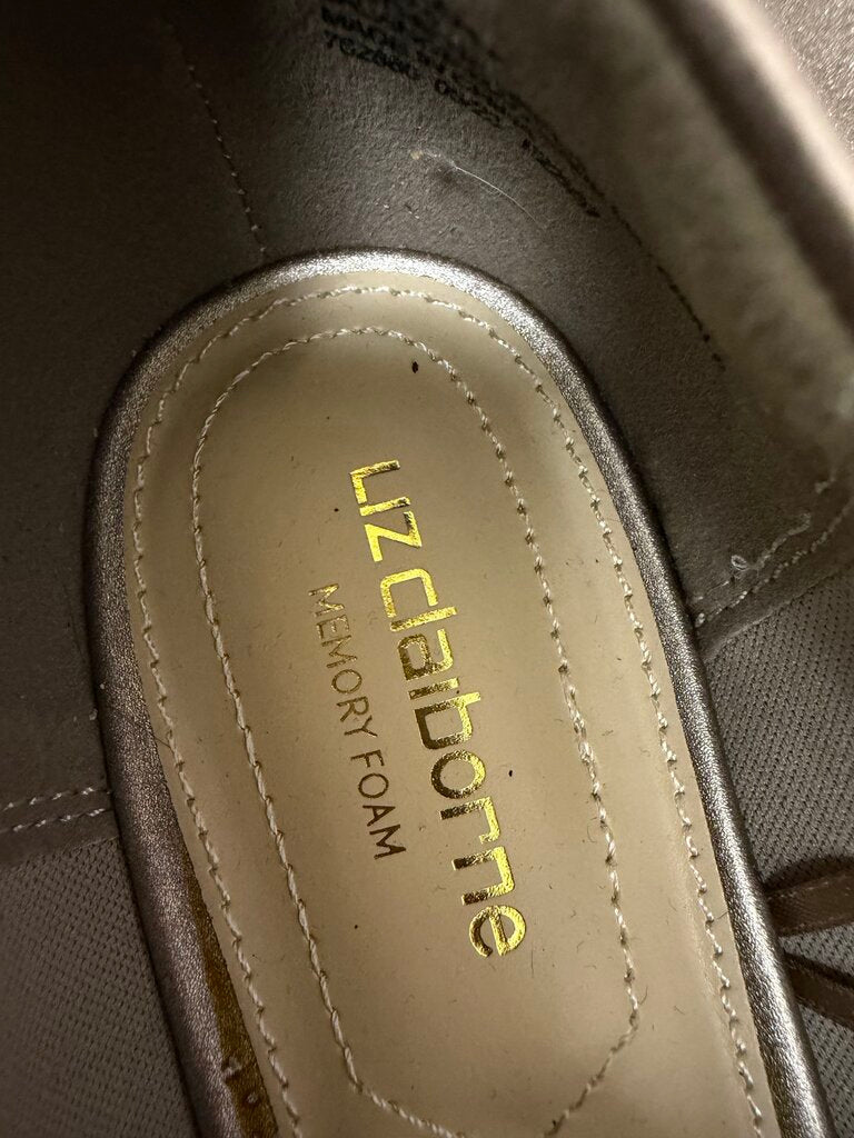 Liz Claiborne Metallic Slip-On Loafers