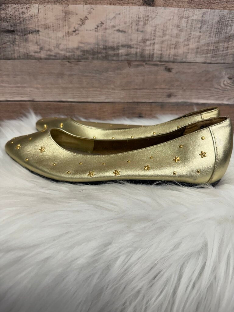 Karen Scott Gold Metallic Embellished Flats