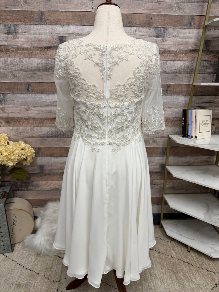 Stacees White Chiffon and Lace Wedding/ Special Occasion Dress