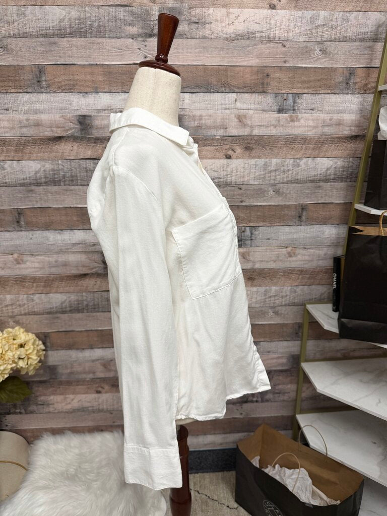 Cloth & Stone White Long Sleeve Button Up