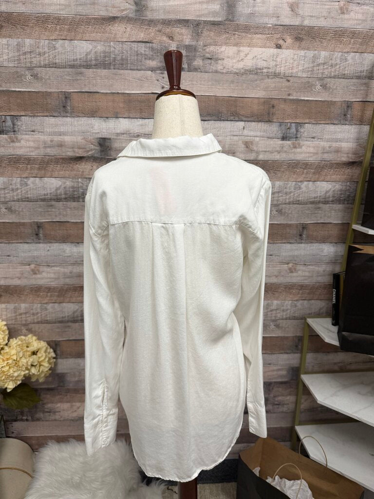 Cloth & Stone White Long Sleeve Button Up