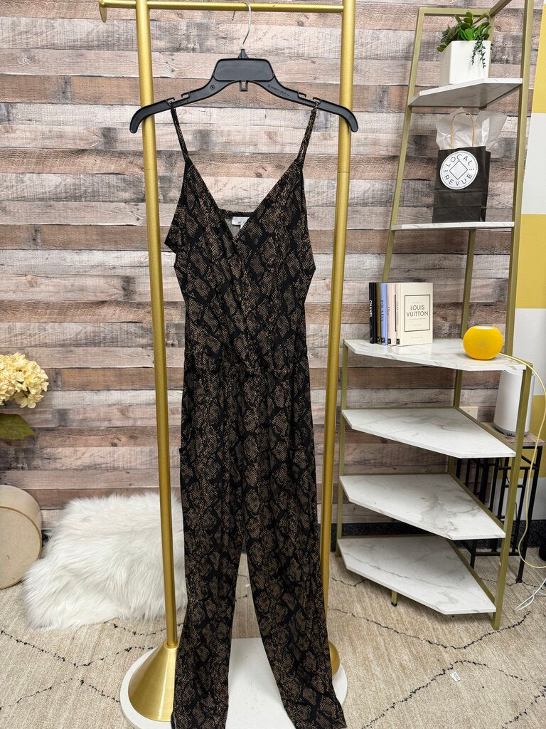Allison Joy Black/Brown Snake Print Romper