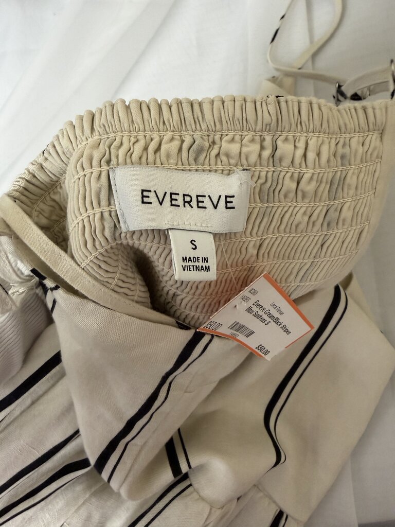 Evereve Cream/Black Stripes Maxi Sundress