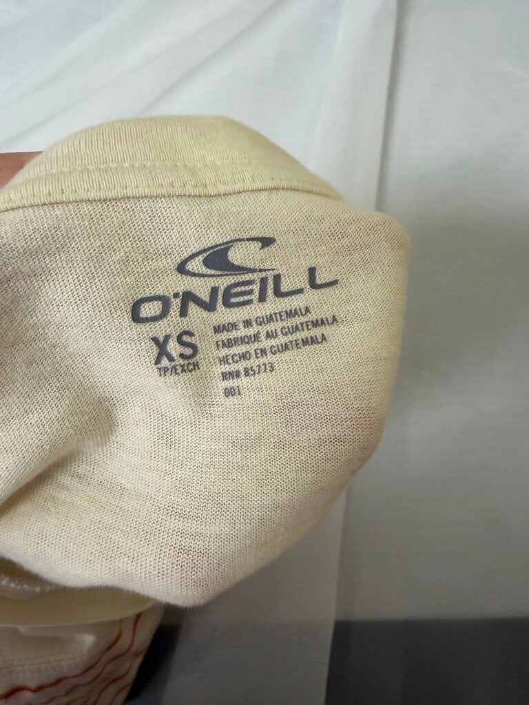 O'Neill Cream With Orange Chest Strip Graphic