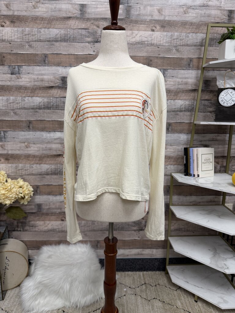 O'Neill Cream With Orange Chest Strip Graphic